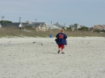 Andy chasing seagulls